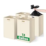 4 Pack Extra Large Disposable Trash Cans, Reusable Portable Garbage Can, 13 Gallon (21.6