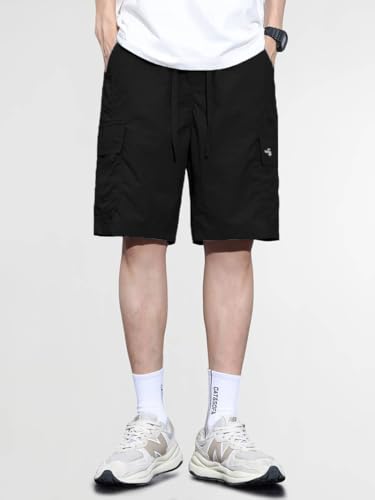 Image of TAGDO Men's Cotton Cargo Shorts with Multi Pockets | Lightweight Casual Outdoor Shorts Pant for Men | Elastic Waist Drawstring Utility Shorts for Hiking, Camping and Daily Wear (2048)