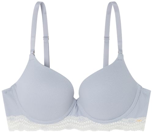 Women'secret Cotton Collection 1 Gorgeous Sujetador Push up algodón Azul, 90B Women's