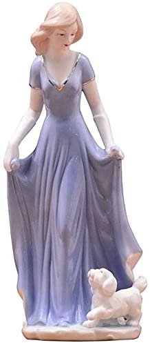 Statue Pourpre Femme Résine pour Sublimer un Meuble TV Vide et Terne
