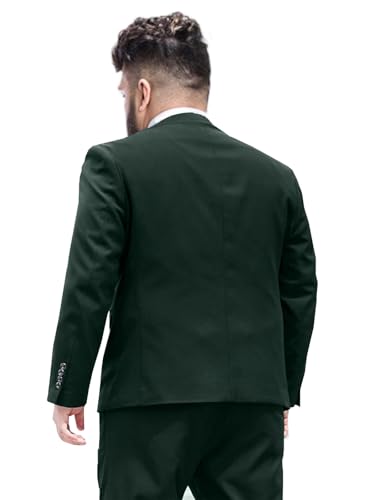 Men's Plus Size 3 Pieces Suit Big Tall Notch Lapel Two Buttons Wedding Tux Vest Pants3