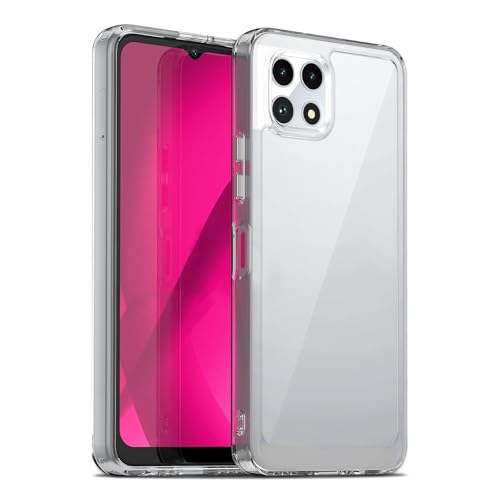 Image of Case for T-Mobile REVVL 7 5G, Military Grade Drop Protection Phone Case, Yellowing Resistant, Anti-Scratch Hard PC Back, Shockproof Hard Ultra-Thin Protective Cover, Clear