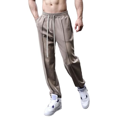 Pantalon de jogging large pour homme survêtement sport décontracté noir