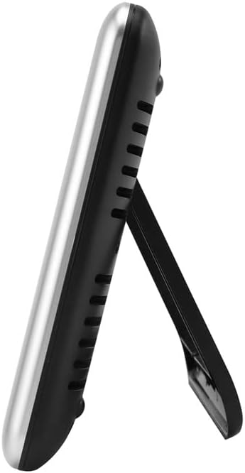 Miniatura 4 de Reloj de pared digital atómico, pantalla LCD grande, funciona con pilas, temperatura interior, calendario, mesa de pie