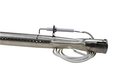 Hisencn Replacement Parts For Chargriller 3001, 3008, 3030, 4000, 5050, 5252 Gas Grill Models, Stainless Steel Burner, Porcelain Steel Heat Plate, Porcelain Cast Iron Cooking Grid Grates #TOP6