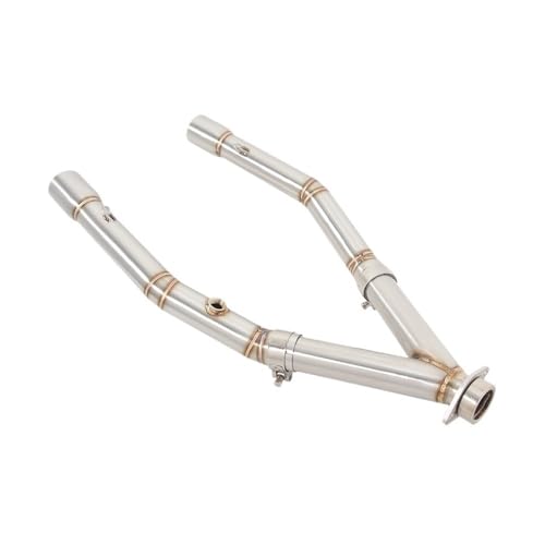 DAGMARA Déchappement Silencieux Moto Silencieux D'échappement Avant À Double Lien Central pour Moto pour G310R, G310GS, 310R, 310GS, 51 Mm