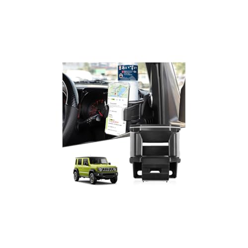 Maplewoodcar ジムニー ドリンクホルダー スマホホルダー付き 汎用性 2in1 車載用多機能カップホルダー「スズキ ジムニーノマド/JB64/ジムニーシエラJB74 専用」非破壊取り付け ABS素材 エアコン吹き出し口 カー用品 アクセサリー