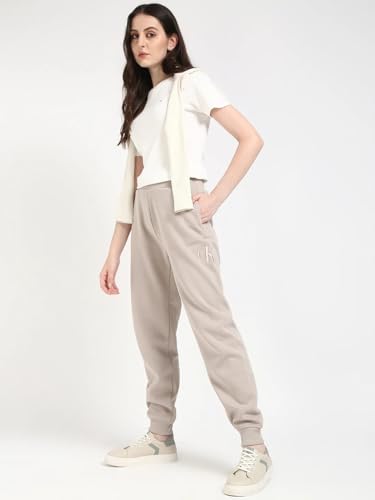 Calvin Klein Damen Jogginghose Raised Embroidery Ck Jog Pant Regular Fit, Grau (Atmosphere), M – Ansicht 3