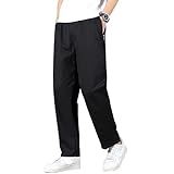 [Ｋａｙｉｙａｓｕ] チノパン メンズ パンツ 大きいサイズM-6XL イージー ロング ズボン ボトムス ワークパンツ 綿 ウエストゴム カジュアル ゆったり(2XL ブラック)