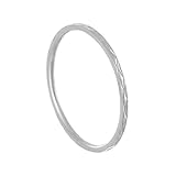 IFUAQZ Anillos apilables de acero inoxidable de 1 mm de grosor, plata brillante, oro rosa, para mujeres y niñas, Metal, Sin piedras preciosas
