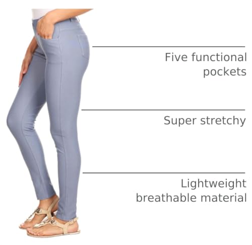 Image of YELETE Women's Basic Five Pocket Stretch Jegging Tights Pants