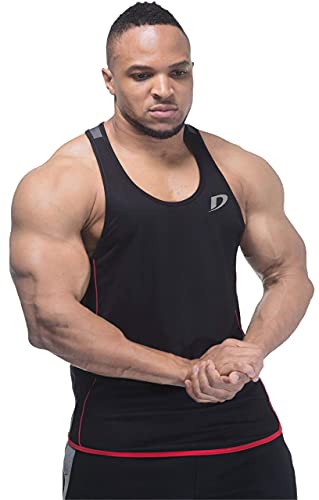 DECISIVE Fitness Designer Gym Stringer Vest, Gym Vest, Racer Y Back, Sports Tank Tops, Sando for Men