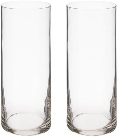 Hobby Lobby Glass Cylinder Vase, 9 Inches Tall, Textured Bottom, ...
