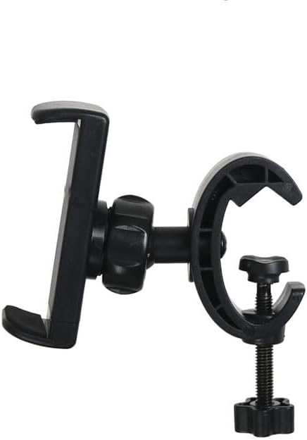 Miniatura 4 de Paquete de 2 soportes para trípode para teléfono, abrazadera de micrófono, adaptador de soporte de clip giratorio para trípodes, tubo de micrófono,