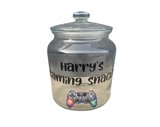 Gaming Treat Jar, Gaming Snack Jar, Glass Jar, Personalised Sweet jar, Gifts for Gamers