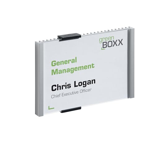 Plaque de porte de bureau argent métallisé signalétique Durable 480123