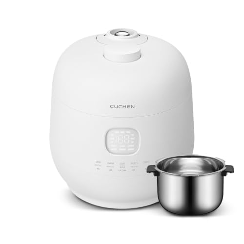 Cuchen 6-Cup Premium IH Pressure Rice Cooker with 304Ti Stainless Steel Inner Pot, Dual...