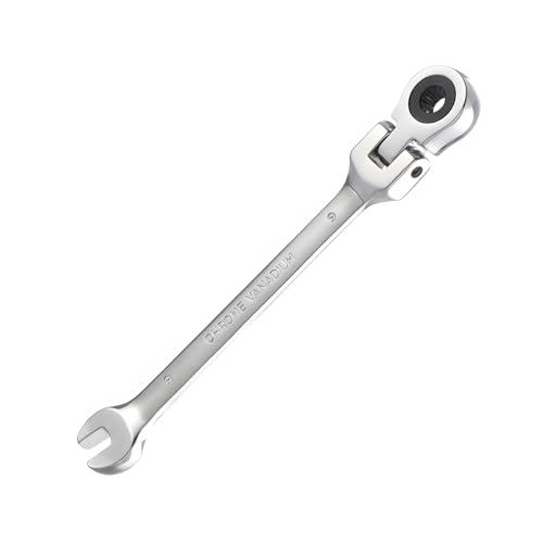 Image of Foyscr Combination Ratchet Spanner, CRV Forged 9mm Wrench, Industrial Dual Purpose Design, Anti Slip Anti Bend Hand Tool