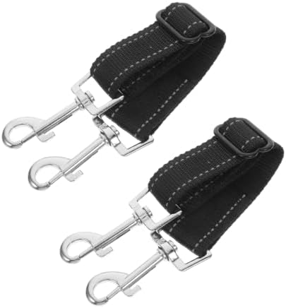 2pcs Double Ended Dog Collar Connector Reflective Nylon Leash Clip