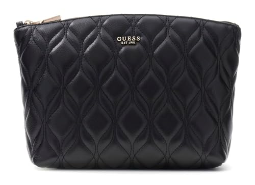 Trousse de toilette GUESS Maxine en noir avec fermeture zippée supérieure pour cosmétiques