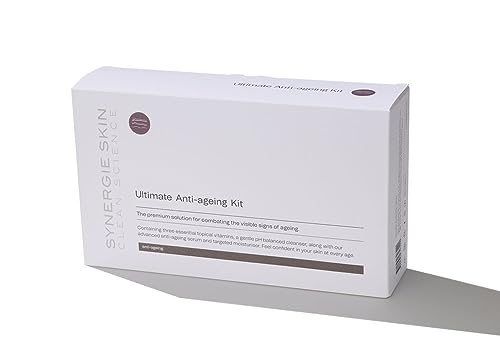Synergie Skin Ultimate Anti-Ageing Kit, Reduces Wrinkles and Fine Lines, Vitamin B, Travel Skincare, Skin Brightening, Foaming Cleanser, Face and Eye Serum