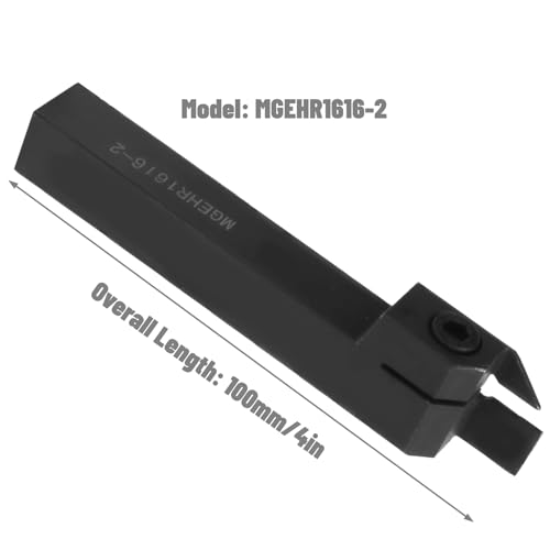 Lathe Parting Tool, Lathe Turning Tool Holder Carbide Turning Tools Inserts MGEHR1616‑2 100mm CNC Lathe Cut off Tool Parting Tool Cut off Holder with 10PCS MGMN200 G Inserts and Wrench 4 Lathe Parting Tool, Lathe Turning Tool Holder Carbide Turning Tools Inserts MGEHR1616‑2 100mm CNC Lathe Cut off Tool Parting Tool Cut off Holder with 10PCS MGMN200 G Inserts and Wrench - Image 4