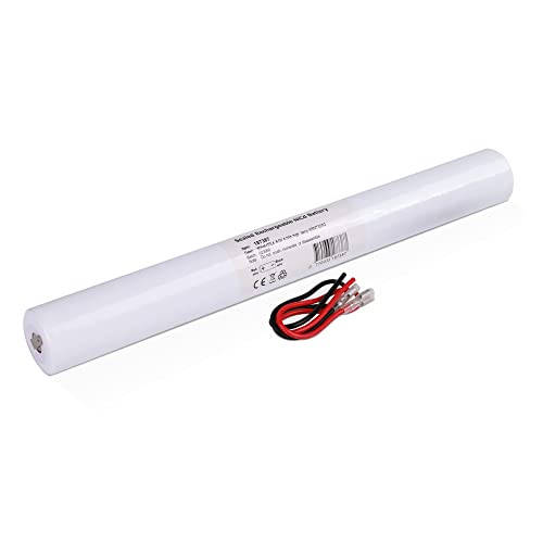 Bright Source 5 D Cell Inline Stick 6v 4000mAh Rechargeable Emergency Lighting Battery with Electrical Contact Solder Tags & Attachable Leads