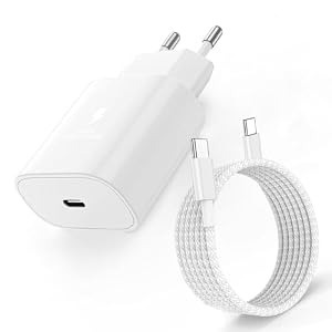 iPad Ladekabel Original mit USB C Netzteil, 25W iPad Ladegerät Schnellladegerät iPhone 17 ladekabel Apple Original für iPad Pro 12.9/11 2018~2022/ iPad Pro/Mini 6/Air 5/4,iPhone17 16 15/ Pro/Pro Max
