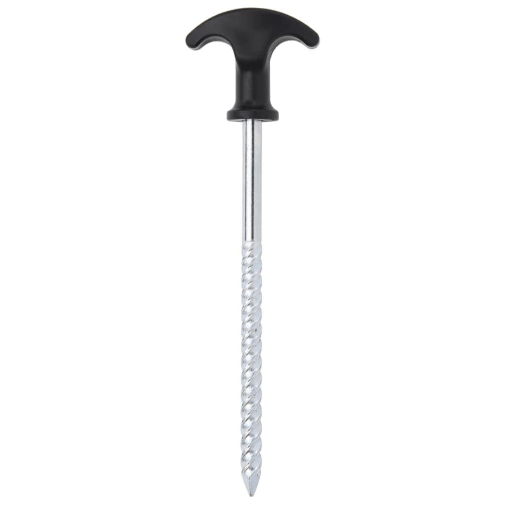 Picchetti per tenda, 12 pezzi, in acciaio zincato, lunghezza 17 cm, diametro 7 mm, robusti per accessori per tenda, telone da terra, tiranti, protezione da vento e pioggia per campeggio ed