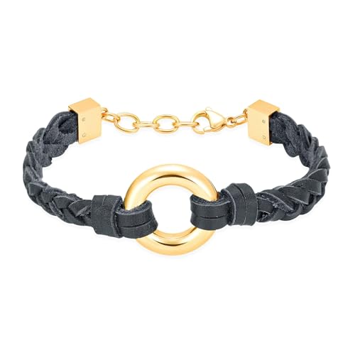 DOTUIARG Circle of Life Urn Cremation Bracelet for Ashes Memorial Jewelry Black Wrist Band Bangle Keepsake