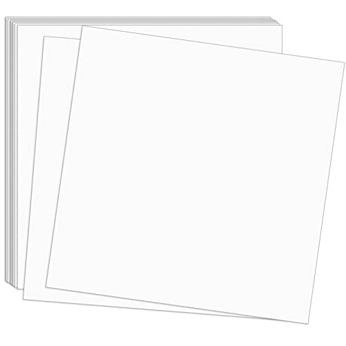 White Cardstock 12x12inch Card Stock Cover Paper 50 Sheet 85lb / 230gsm Thick Craft Paper for Scrapbooking, Home, School, Office, Craft Painting Art Works