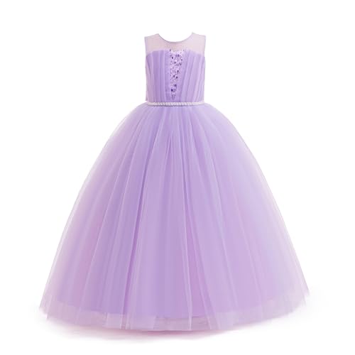 DPKM Flower Girls Formal Wedding Dress for Tulle Party Bridesmaid Pageant Princess Kids Birthday Prom Ball Gown