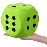 Shappy 6 Inches Foam Dice Fun Filled Large Educational Toy Kawaii Giant Dice Decorative Eva Foam Jumbo Dice Big Square Building Blocks for Board Game Nights Learning Sessions (Green)