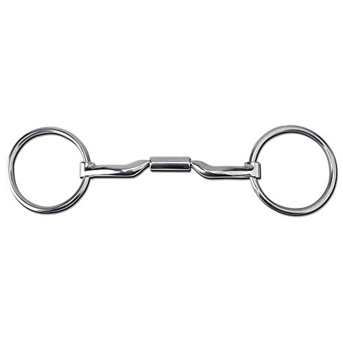 Myler Wide Loose Ring Low Port Comfort Snaffle Bit, Stainless Steel Horse Training Mouthpiece MB04 | Level 2, 4.75