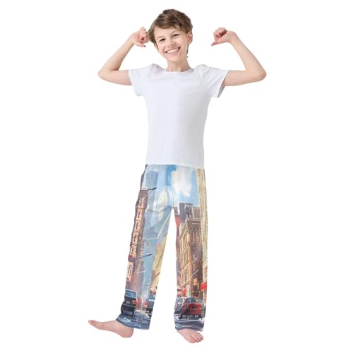 Boys' Pants Car New York City Long Bottoms Jogger Pants Elastic Waist Trousers with Pockets S-XL2