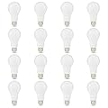 Amazon Basics A19 LED Light Bulbs 100 Watt Equivalent, Daylight White (5000K), Energy Efficient 15 W, Non-Dimmable, 10,000 Hour Lifetime, 16 count (Pack of 1)
