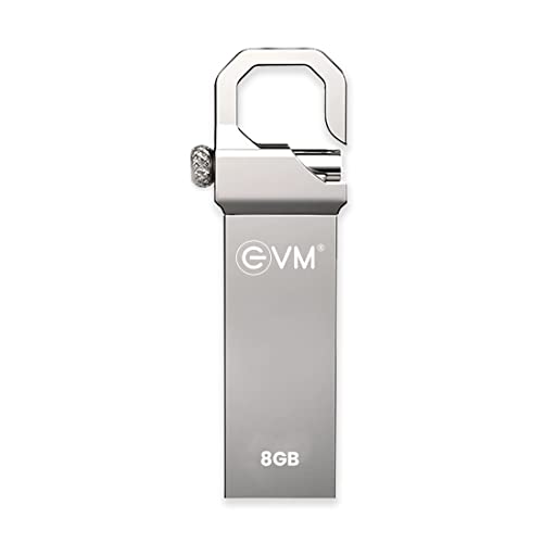 EVM EnStore 8GB USB 2.0 Durable Metal Flash Drive | Dependable 15MB/s Read|Rugged Metal Body | Seamless Plug & Play | Laptop Desktop Car Stereo Set-Top Box | 10 Years Warranty (EVMPD/8GB)