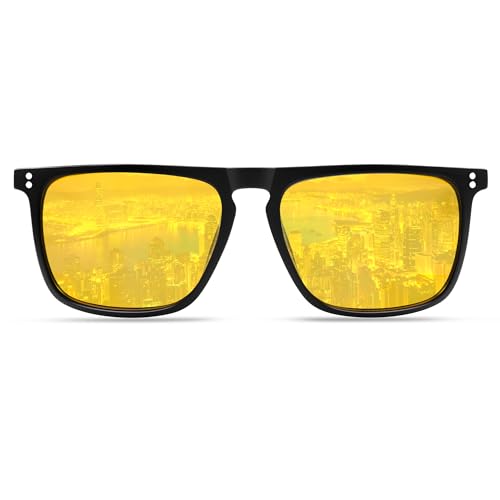 Image of VANLINKER Polarized Square Sunglasses for Men Women Dark Shades with UV Protection for Driving VL9748