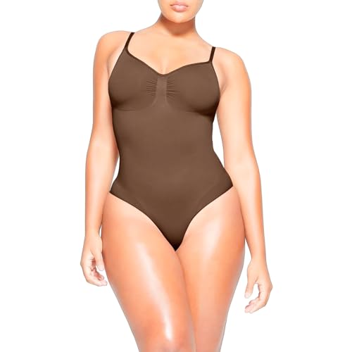 Image of Shapewear Bodysuit for Women Tummy Control - Body Sculpting Shaper Tank Top Brief and Midthigh - Seamless Snatched Waist Slimming, Butt Lifting