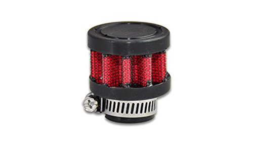 Vibrant Power 2139 Valve Cover Breather Filter, Crankcase Vent, Clamp-On Style, Round, 5/8 in. Nipple I.D., 2.00 in. Overall Length, Black Cap, each