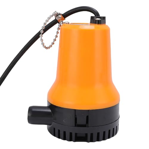 Sump Pump, Submersible Water Pumps 45W 1110GPH Portable Transfer Water Utility Pumping for Pool Draining Basement, Transfer Utility Tool for Boat, Orange
