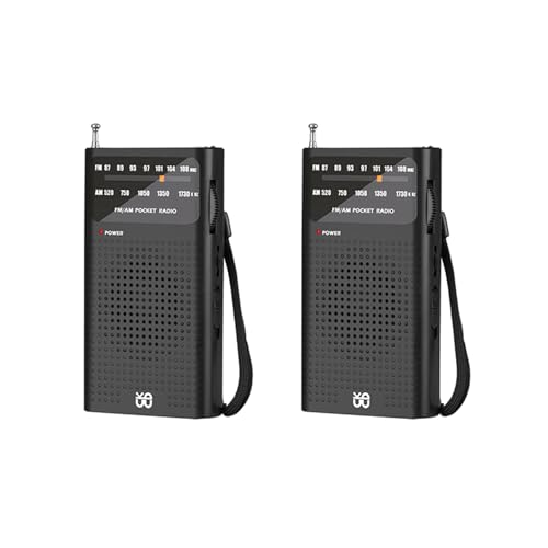 Radio de poche météo pour randonnée et camping en plein air lot de 2