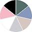 7pack Olive Green,dark Blue,pink,gray,nude,white,black