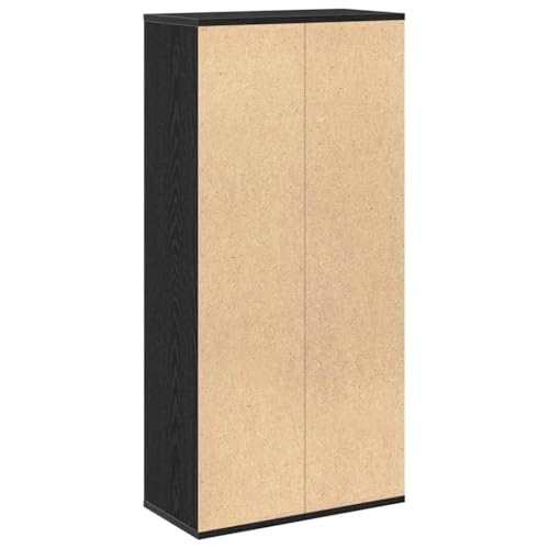 Estantería pequeña de 7 compartimentos en madera negra para salón 6