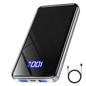 Power Bank, 26800mAh Powerbank USB-C 25.5W Große Kapazität Tragbarer Externer HandyAkkus, Taschenlampe, 3 in 1 Cable, Akku-Pack für iPhone 17 16 Pro Max 15 14 13 12 Galaxy S25 Edge, für Reisen, Camping