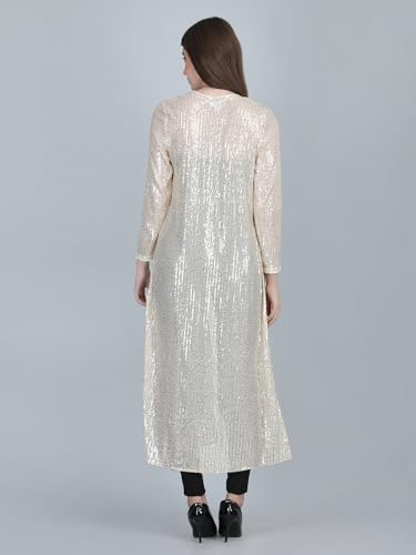 Image of Women's Long Power Net Sequinned Shrug