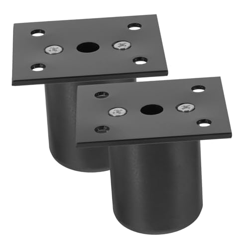 Gatuida 2 Piezas Patas para Muebles de Aluminio Ajustables para Sofá Gabinete y Mesa Soporte Resistente y Duradero Color Negro Arena