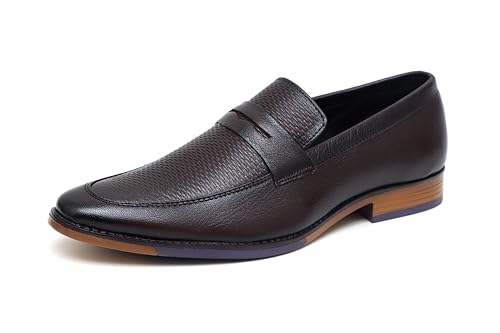 Image of ARAMISH Men's Genuine Leather Slip On Loafer Shoes