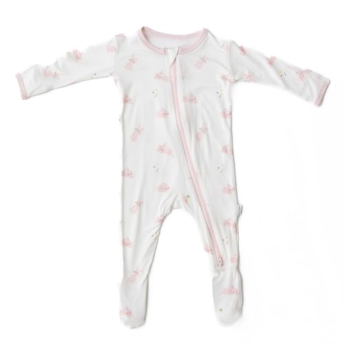 Image of Bamboo Little Soft Baby Footie Pajamas, Baby Clothes, Newborn Sleepers, 95% Viscose and 5% Spandex, 0-24 Months