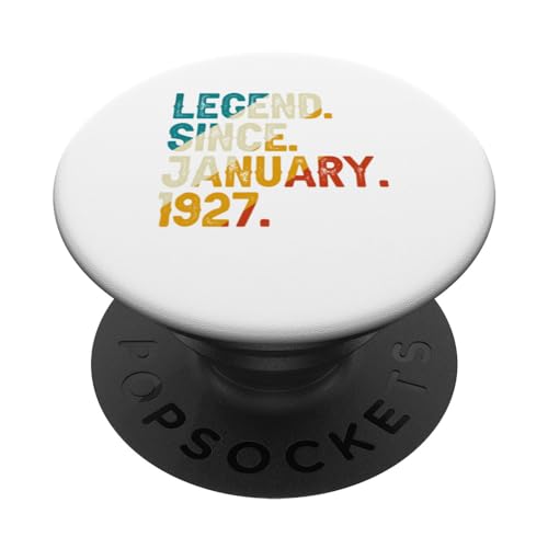 Leyenda desde enero de 1927 97 cumpleaños Vintage 97 años PopSockets PopGrip Intercambiable